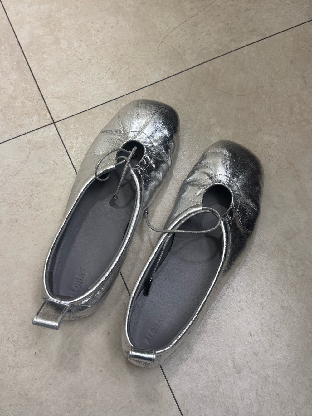Alohas Rosalind Flats - Silver Shimmer - Picture 2 of 4